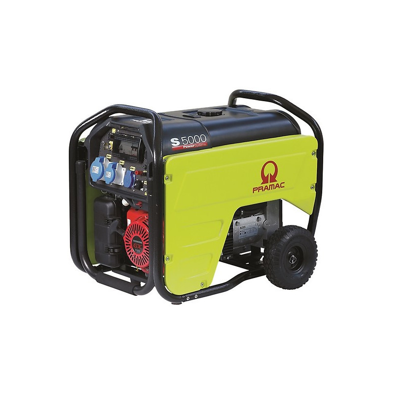 Generator benzynowy Pramac S 5000 230 V z automatycznym regulatorem napięcia (AVR) i rozruchem elektrycznym