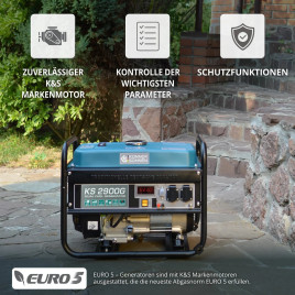 LPG Benzin Stromerzeuger Könner & Söhnen KS 2900G