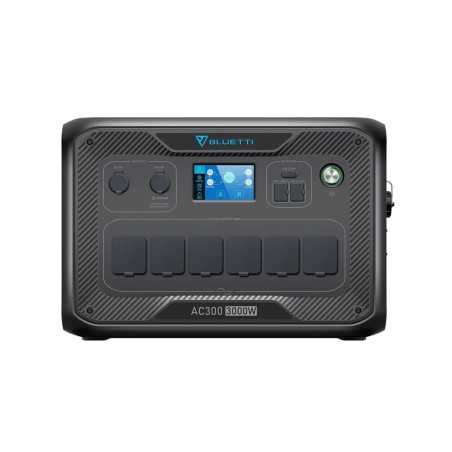 Střídač Bluetti AC300 3000 W s čistou sinusovou vlnou, UPS a solárním vstupem 2400 W.