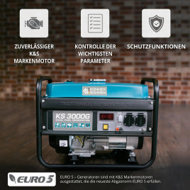 LPG/Benzin Stromerzeuge Könner & Söhnen KS 3000G