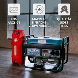 LPG Benzin Stromerzeuger Könner & Söhnen KS 3000G