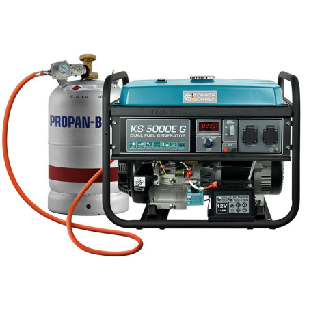 LPG/Benzin Stromerzeuge Könner & Söhnen KS 5000E G