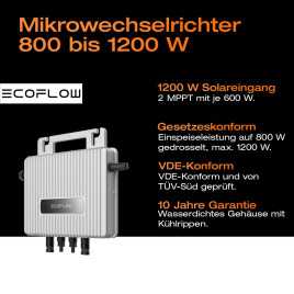 EcoFlow 800 W 970 W Balcony Solar Power Station