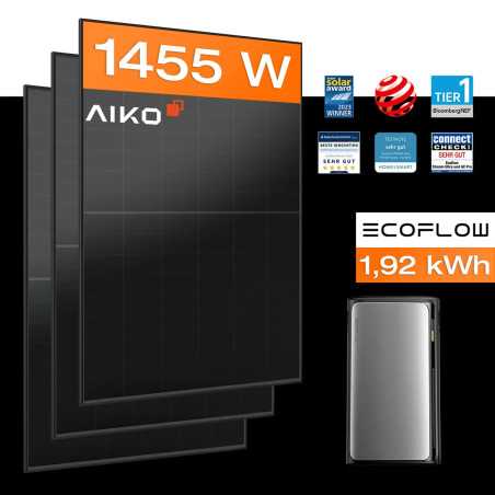 EcoFlow 1455 Wp Balkon-Solaranlage mit STREAM Ultra 1,92 kWh