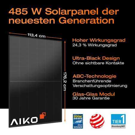 Balkonkraftwerk EcoFlow 1940 Wp mit STREAM Ultra X Speicher 3.8 kWh und 4 Solarmodulen