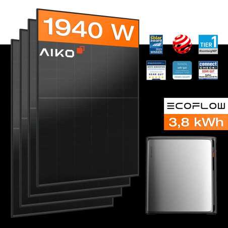 Balkon-Solaranlage EcoFlow 1940 Wp STREAM Ultra X 3,84 kWh