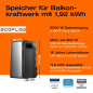 Balkonová solární elektrárna EcoFlow 1500 Wp s akumulátorem STREAM Ultra 1,9 kWh (3 solární panely)