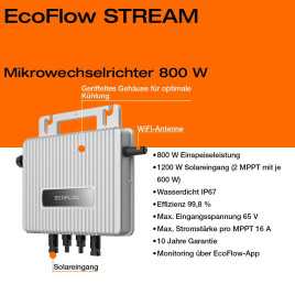 Mikroinwerter EcoFlow STREAM 800 W z kablami