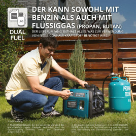 LPG/Benzin-Inverter-Generator Könner & Söhnen KS 2100iG S