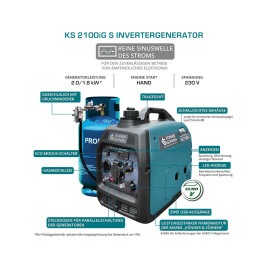 Зріджений газ/бензин інверторний генератор Könner & Söhnen KS 2100iG S