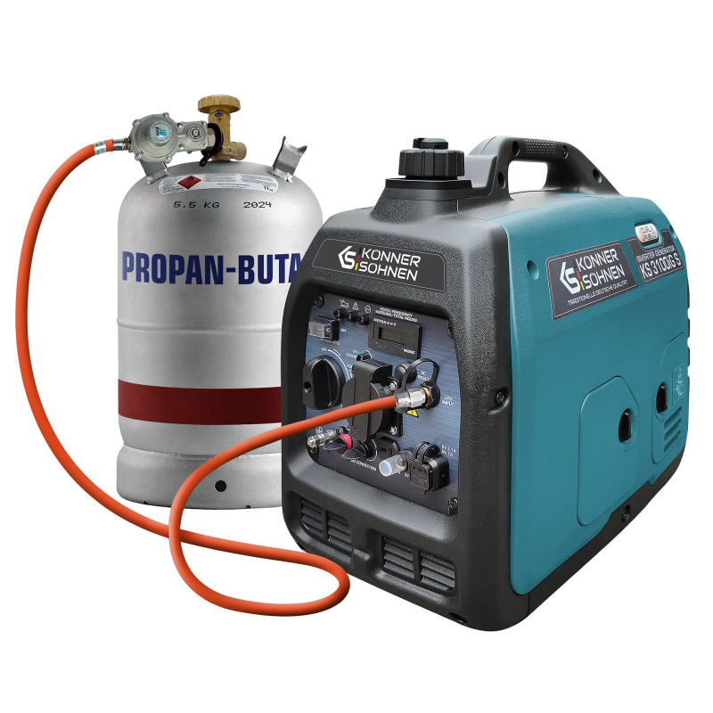 LPG Inverter Benzin Stromerzeuger Könner & Söhnen KS 3100iG S