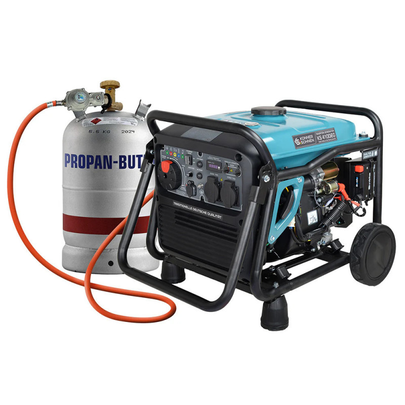 LPG Inverter Benzin Stromerzeuger Könner & Söhnen KS 4100iEG
