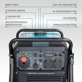 LPG Inverter Benzin Stromerzeuger Könner & Söhnen KS 4100iEG