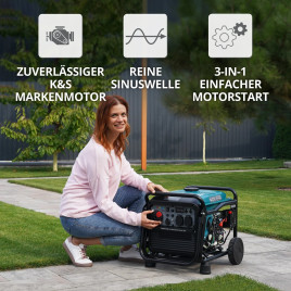 LPG Inverter Benzin Stromerzeuger Könner & Söhnen KS 4100iEG