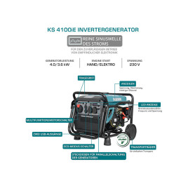 LPG/Benzin-Inverter-Generator Könner & Söhnen KS 4100iEG