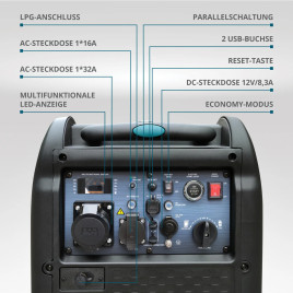 LPG Inverter Benzin Stromerzeuger Könner & Söhnen KS 5500iEG S