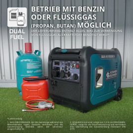 LPG/Benzin-Inverter-Generator Könner & Söhnen KS 5500iEG S