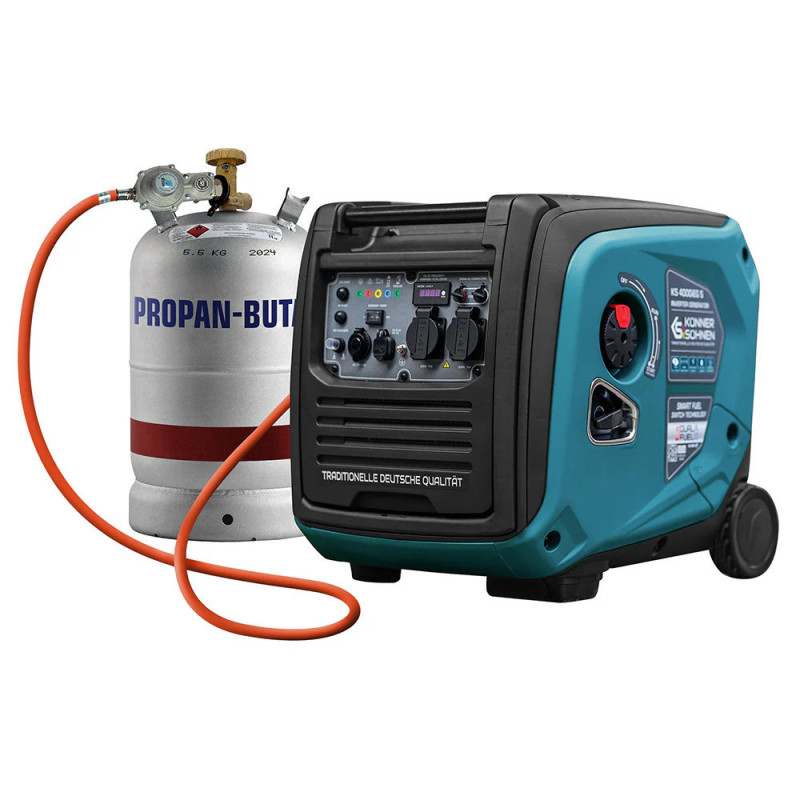 LPG Inverter Benzin Stromerzeuger Könner & Söhnen KS 4000iEG S