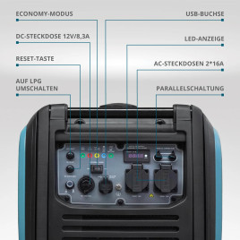 LPG Inverter Benzin Stromerzeuger Könner & Söhnen KS 4000iEG S
