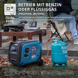 LPG/Benzin-Inverter-Generator Könner & Söhnen KS 4000iEG S