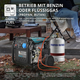 LPG/Benzin-Inverter-Generator Könner & Söhnen KS 8100iEG