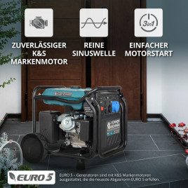 LPG/Benzin-Inverter-Generator Könner & Söhnen KS 8100iEG