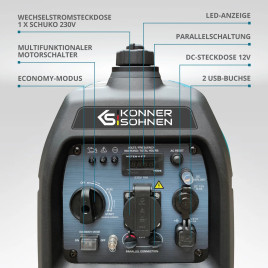 Inverter-Stromerzeuge Könner & Söhnen KS 2100i S