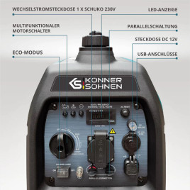 Inverter Benzin Stromerzeuger Könner & Söhnen KS 3100i S