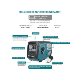 Gerador com inversor Könner & Söhnen KS 4000iE S