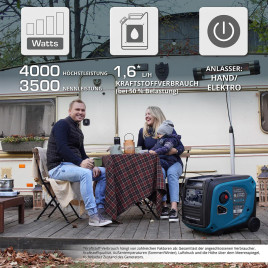 Inverter Benzin Stromerzeuger Könner & Söhnen KS 4000iE S