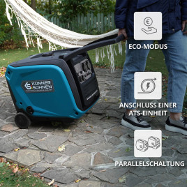 Inverter Benzin Stromerzeuger Könner & Söhnen KS 4000iE S
