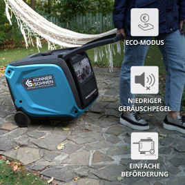 Inverter Benzin Stromerzeuger Könner & Söhnen KS 4000iE S ATS