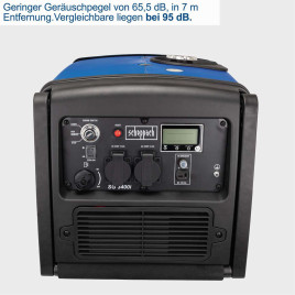 Inverter Benzin Stromerzeuger Scheppach SG3400i – 5,1 PS | 3400W | Wechselrichter | 7,4L-Tank | 65,5 dB
