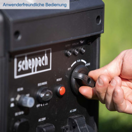 Inverter Benzin Stromerzeuger Scheppach SG3500i - 4,8 PS | 3500W| 6,3L Tank | 66dB