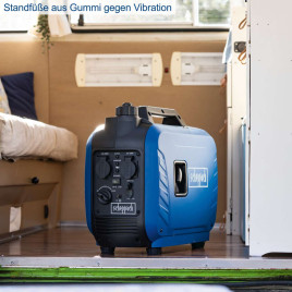 Inverter Stromerzeuger SG2500i Scheppach - 2000W | 2x 230V Steckdose / 2x USB Typ A (schnell ladend)