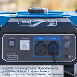 Generatore di corrente a benzina SG3200x Scheppach - max. 2800W | 2x230V prese | 15L serbatoio